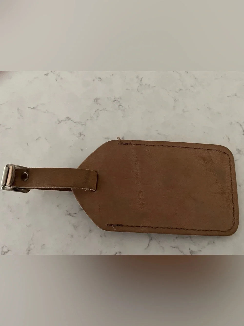 Delta Air Lines Tan Suede Luggage Tag